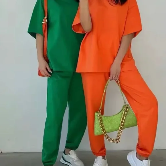 Colorful Women's Pants & Jumpsuits Set - Picture 1 of 2